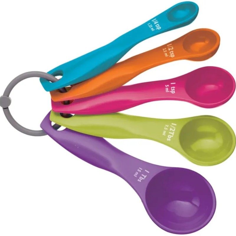 5 Pcs set Kitchen Measuring Spoon Set - Multicolor