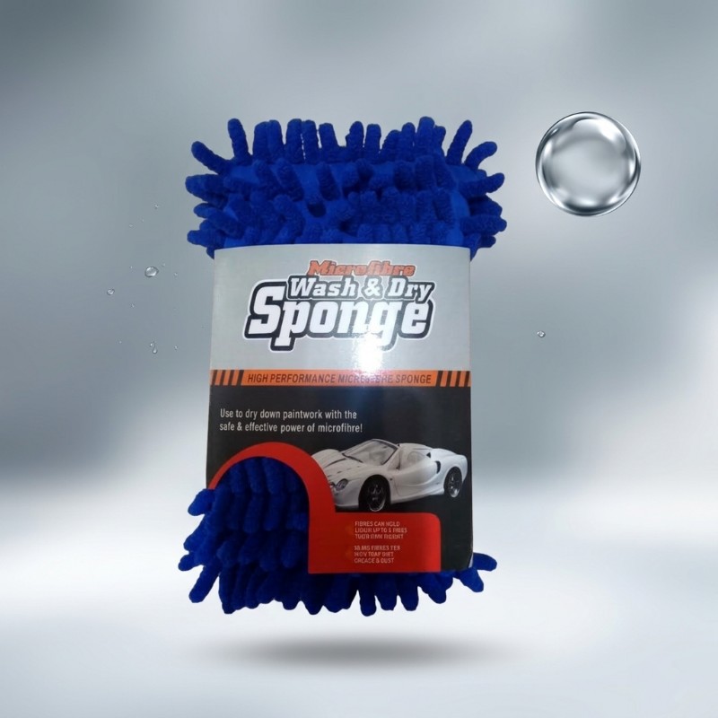 Microfiber Car Wash & Dry Sponge | High Performance Car Cleaning Sponge | Reusable Auto Wash & Drying Mitt