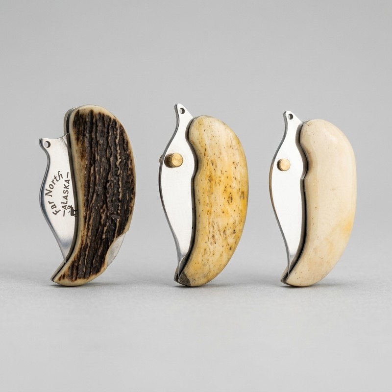 Bone Handle Folding Knife | Curved Blade Folding Knife Set