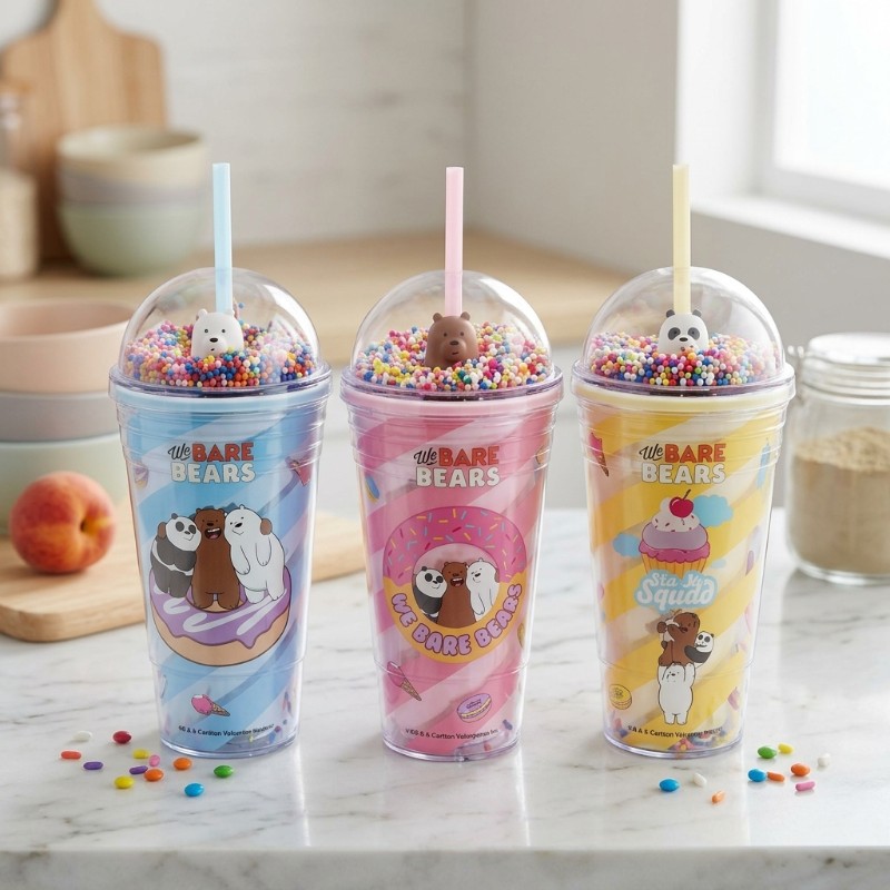 Cute Tumbler Cup with Dome Lid & Straw | Reusable Cold Drink Sipper | Stylish Water Cup