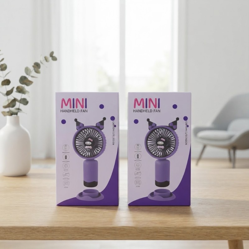 Mini Handheld Fan Cartoon Cute Design Portable Cooling Fan
