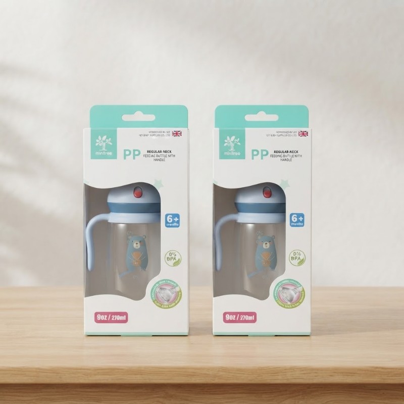 Minifree PP Regular-Neck Feeding Bottle with Handle 9oz / 270ml