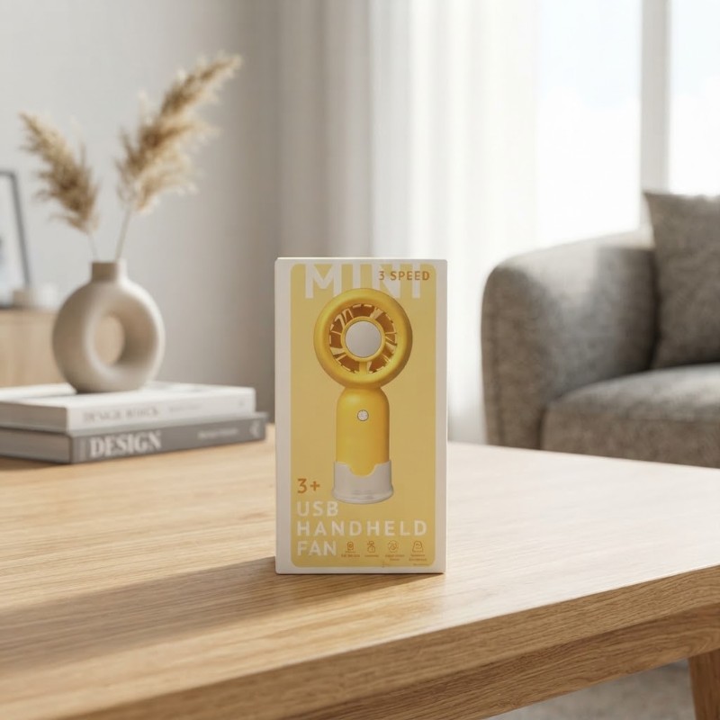 3 Speed USB Handheld Mini Fan with Base Stand