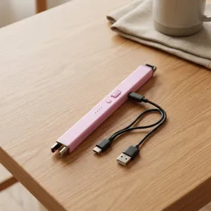 Electric USB Lighter | Rechargeable Windproof Lighter with USB Charging Cable | Portable Electronic Lighter