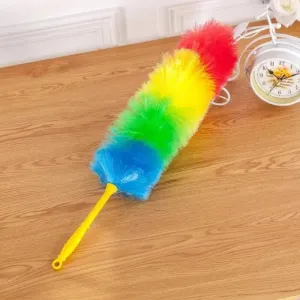 New Multipurose High Quality 60cm Magic Rainbow Feather Duster Dusting Brush Cleaning Brush Dust Removal Cleaner for Furniture Household Cleaning tool Cleaning Brush with Long Plas
