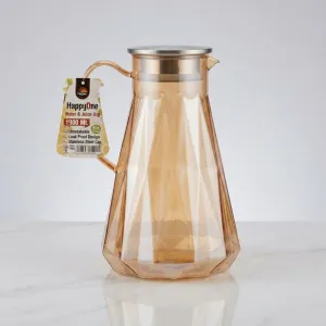 HappyOne 1900ML Water & Juice Jug | Unbreakable Leak Proof Design | Stainless Steel Cap Water Pitcher | Elegant Drinking Water Jug for Home, Kitchen & Dining