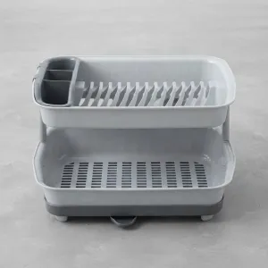 Tier Dish Drying Rack with Cutlery Holder | Kitchen Dish Drainer Organizer | Multi-Layer Plate, Bowl & Utensil Storage Stand