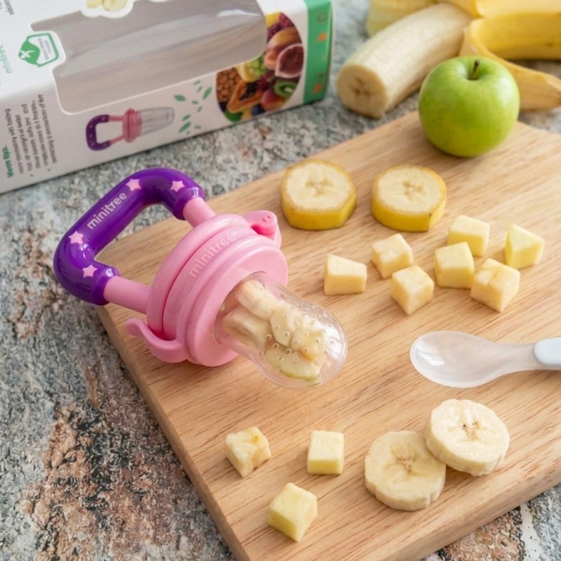 Baby Fruit & Vegetable Feeder | Fresh Food Feeder for Babies | Fruit Nibbler with Handle