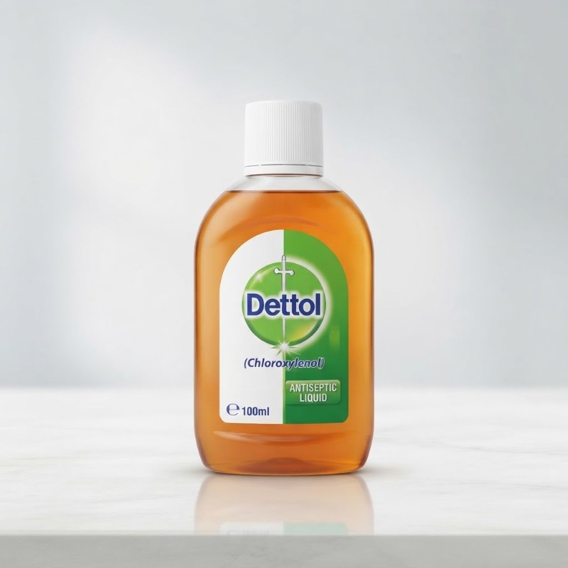 Dettol Antiseptic Liquid (100ml) - Chloroxylenol First Aid Disinfectant for Skin, Cuts, Scratches & Household Hygiene