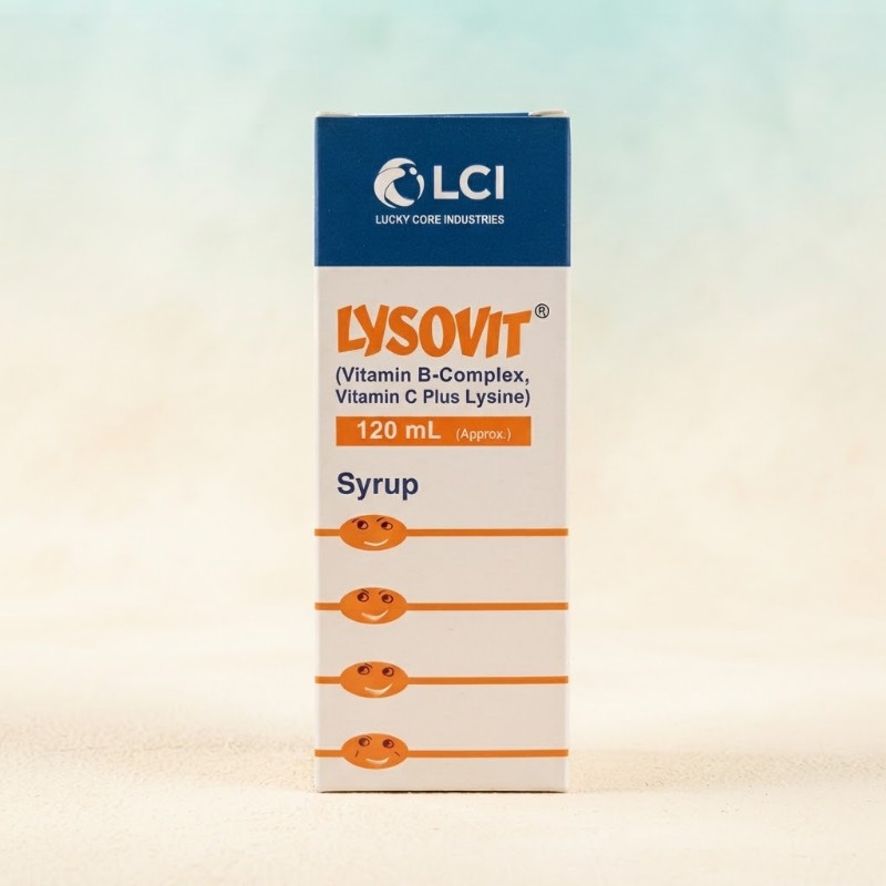 Lysovit Syrup 120 mL – Vitamin B-Complex, Vitamin C Plus Lysine | Lucky Core Industries