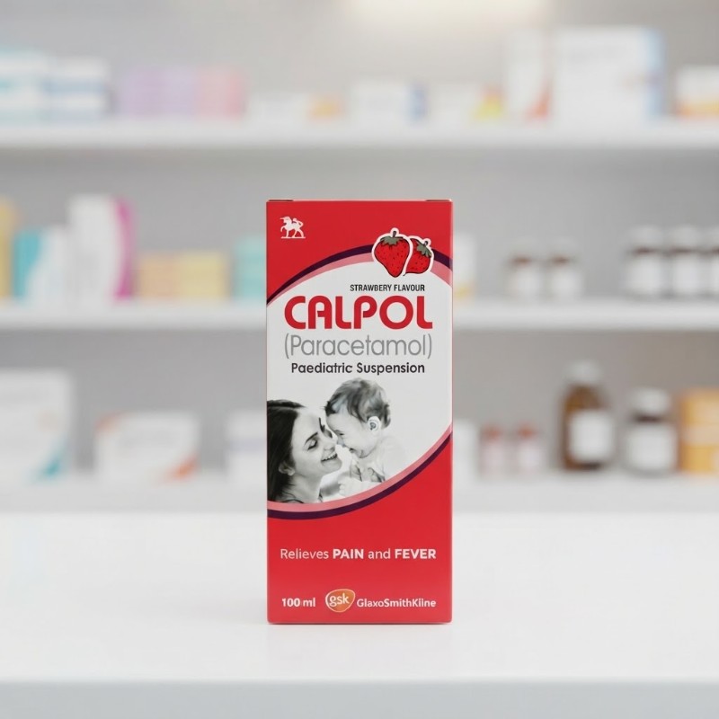 Calpol Paracetamol Paediatric Suspension 100 ml Strawberry Flavour