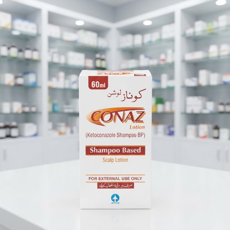 CONAZ Lotion 60ml – Ketoconazole Shampoo-Based Scalp Lotion for Dandruff