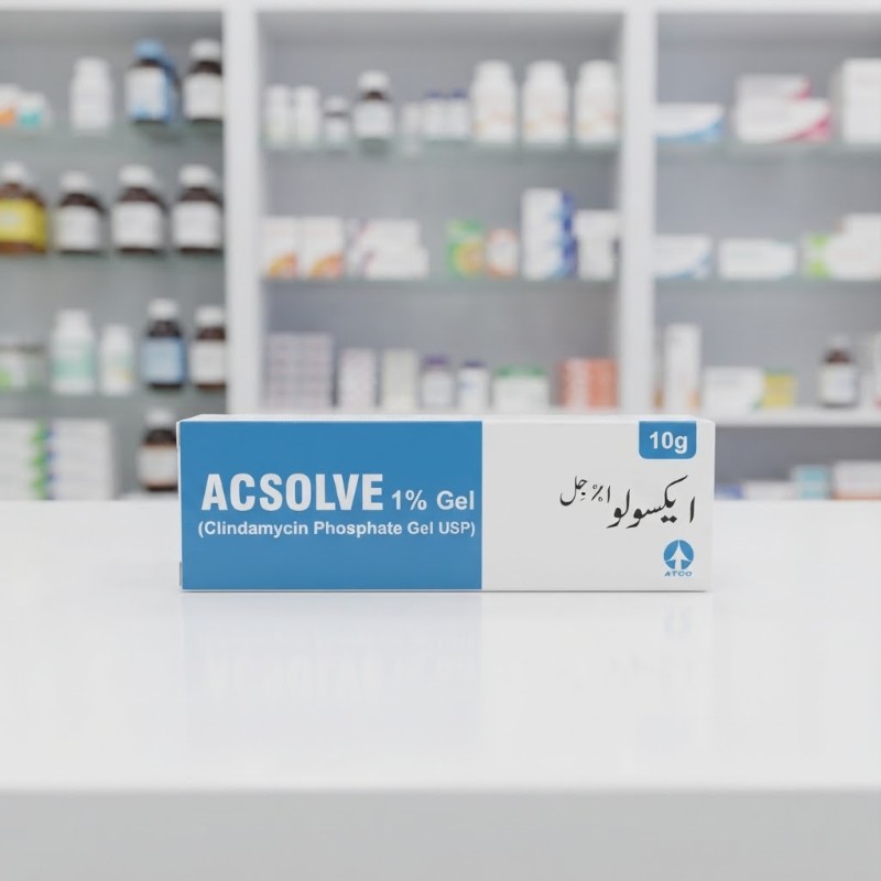 Acsolve 1% Gel (Clindamycin Phosphate Gel USP) - 10g | Acne & Pimple Treatment