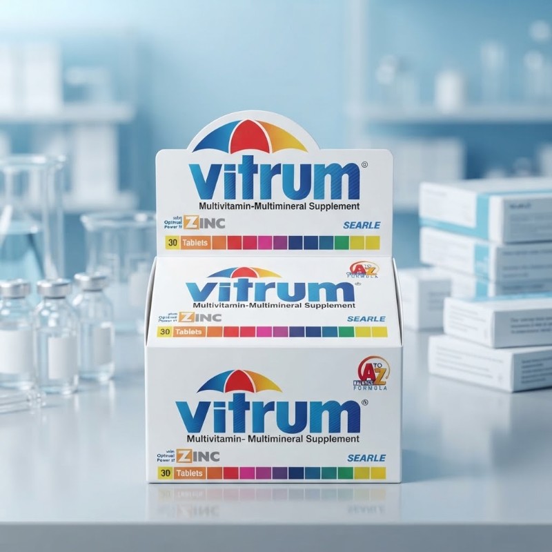 Vitrum Multivitamin-Multimineral Supplement with Zinc - 30 Tablets (Searle) | Daily Health & Immunity