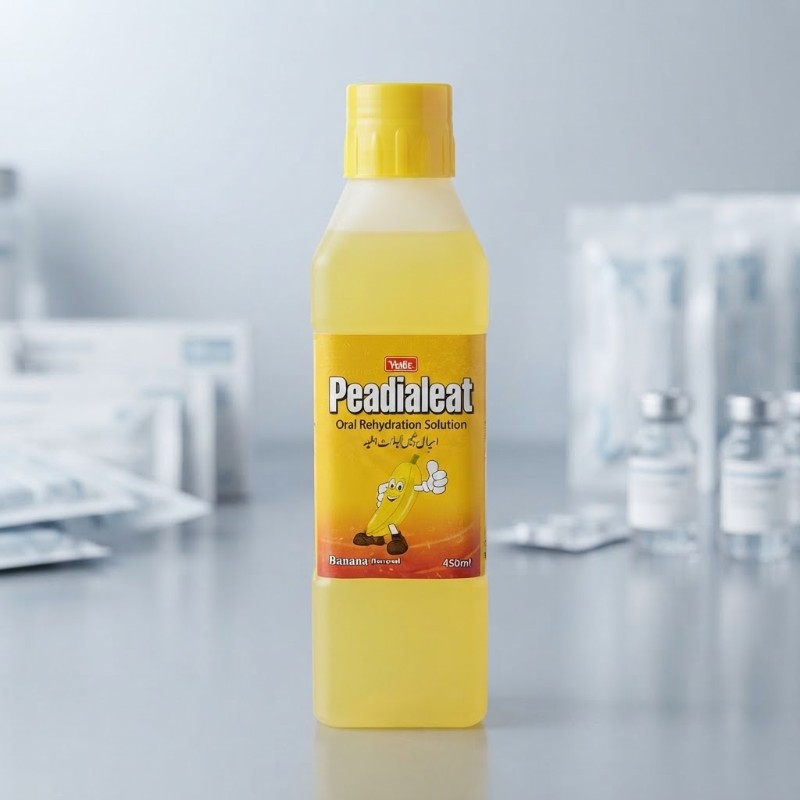 Peadialeat Oral Rehydration Solution - 450ml | Banana Flavor Electrolyte Liquid for Kids & Babies