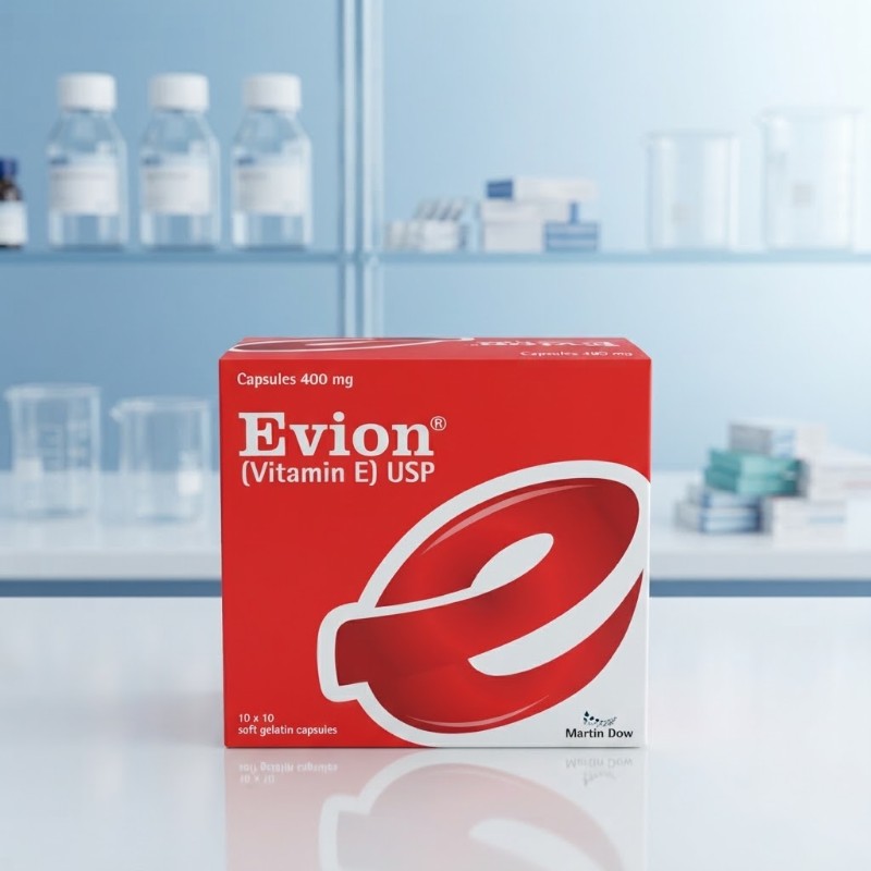 Evion Vitamin E 400 mg Soft Gelatin Capsules - 10x10 Pack (Box) | Skin, Hair & General Health