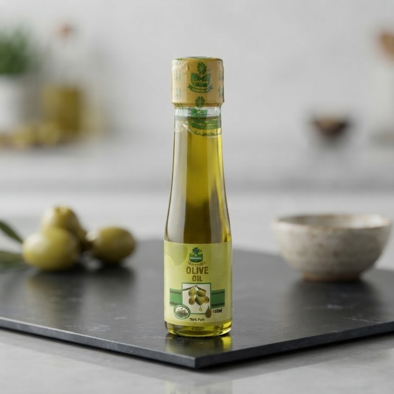 Pure Olive Oil 100ml | Premium Natural Oil for Cooking, Hair & Skin Care Routine