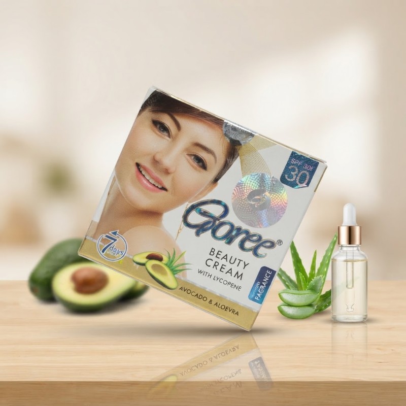 Goree Beauty Cream with Lycopene, Avocado & Aloe Vera | SPF 30 | Skin Whitening & Glow Cream