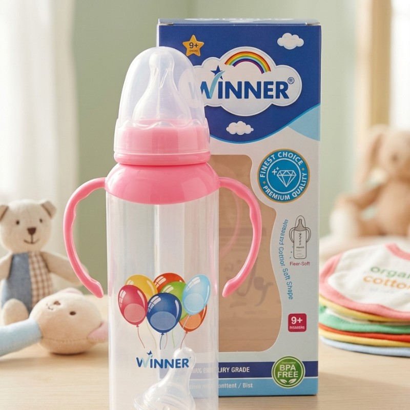 Winner Baby Feeding Bottle 250ml | Flexi-Soft Feeding Bottle | BPA Free | 9+ Months