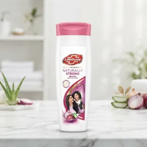 Lifebuoy Naturally Strong Shampoo with Onion and Aloe Vera | Hair Fall Control & Strength