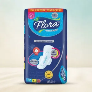 Flora Maxi Thick XL Sanitary Napkins 16 Pads Pack