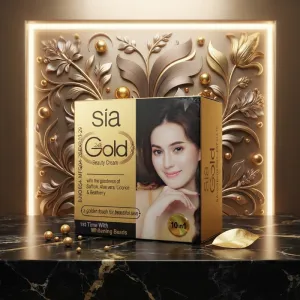 30g Sia Gold 24k Beauty Cream 10-in-1 with Saffron, Aloe Vera, Licorice & Bearberry