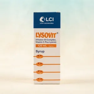 Lysovit Syrup 120 mL – Vitamin B-Complex, Vitamin C Plus Lysine | Lucky Core Industries