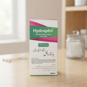 Hydrophil Moisturizing Lotion 180ml (Urea BP 10% w/v) | Deep Hydration & Dry Skin Treatment Care