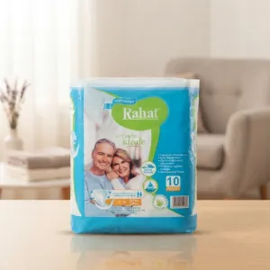 Rahat Adult Diapers Extra Large (XL) - 10 Pieces | Maximum Absorbency & Leak Protection with Readjustable Tapes