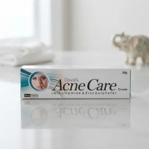 Davis's Acne Care Cream 20g (Niacinamide & Zinc Sulphate) | Effective Spot Treatment for Pimples & Blemishes