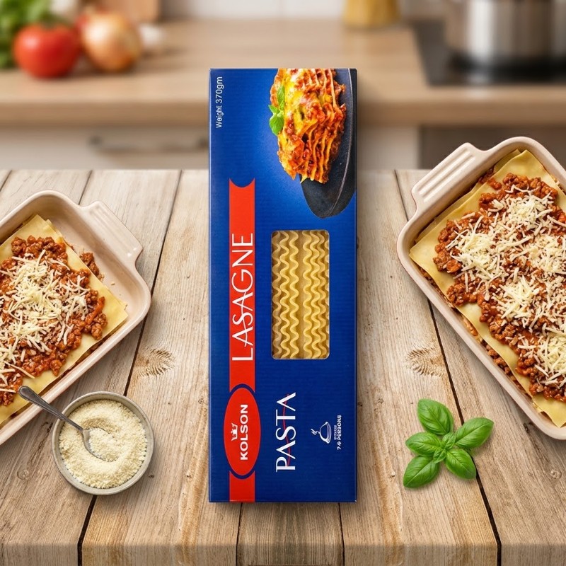 Kolson Lasagne Pasta 370g | Lasagna Pasta Sheets | Easy to Cook Italian Style Pasta
