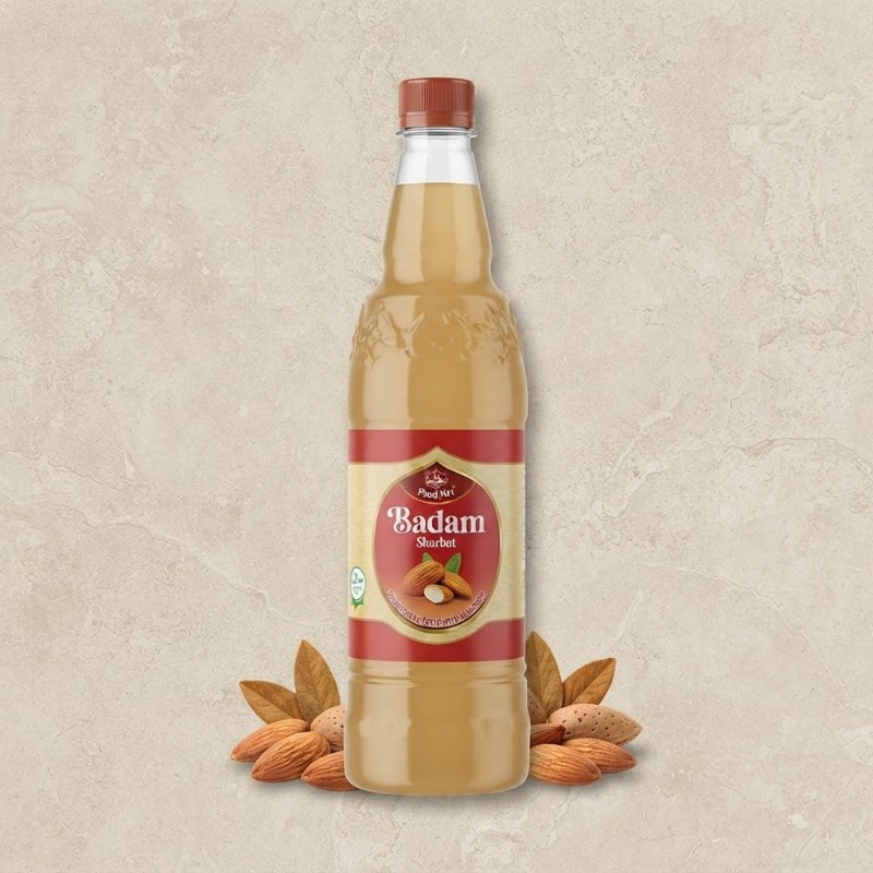 Food Kil Badam Sharbat - Traditional Almond Drink Syrup