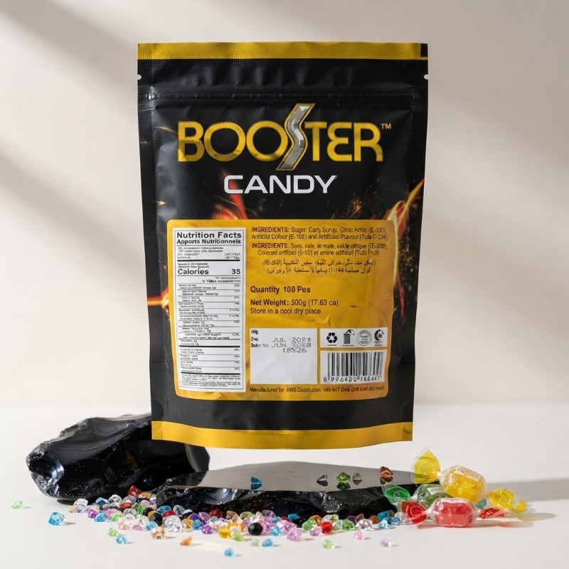 Booster Candy Pouch - 100 Pieces | Delicious Flavored Hard Candies & Sweet Treats