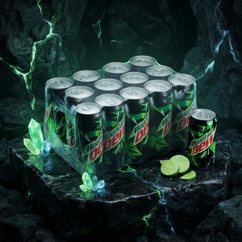 Mountain Dew Carbonated Soft Drink Can Pack - Refreshing Citrus Soda Multipack