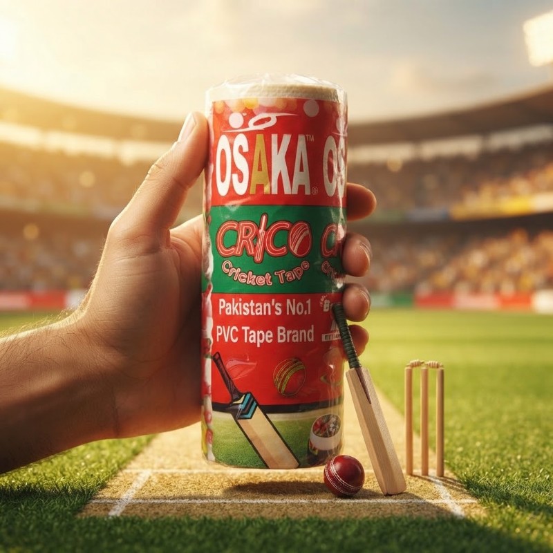 Osaka Crico Cricket Tape - Pakistan's No. 1 PVC Tape for Hard Ball & Tape Ball Cricket Bat