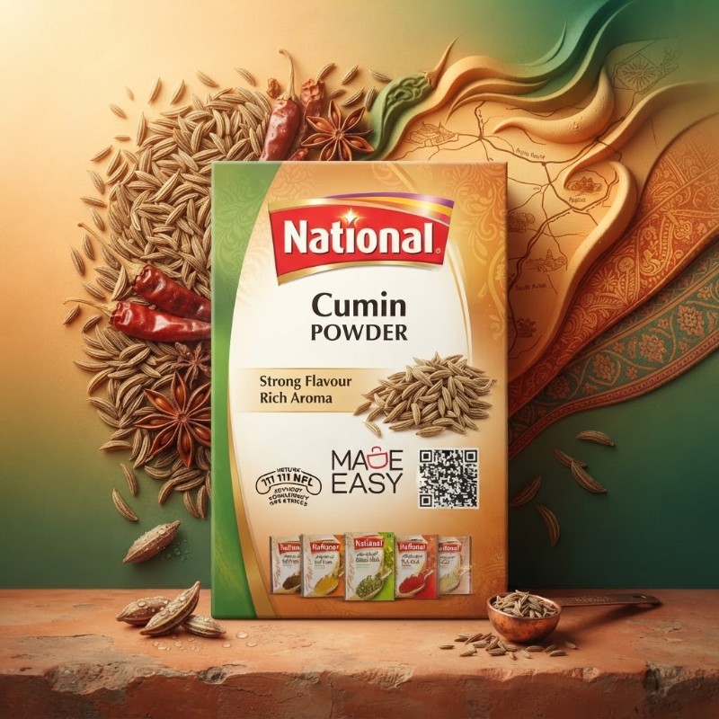 National Cumin Powder 100g | Pure Zeera Powder Strong Flavour & Rich Aroma for Daily Cooking