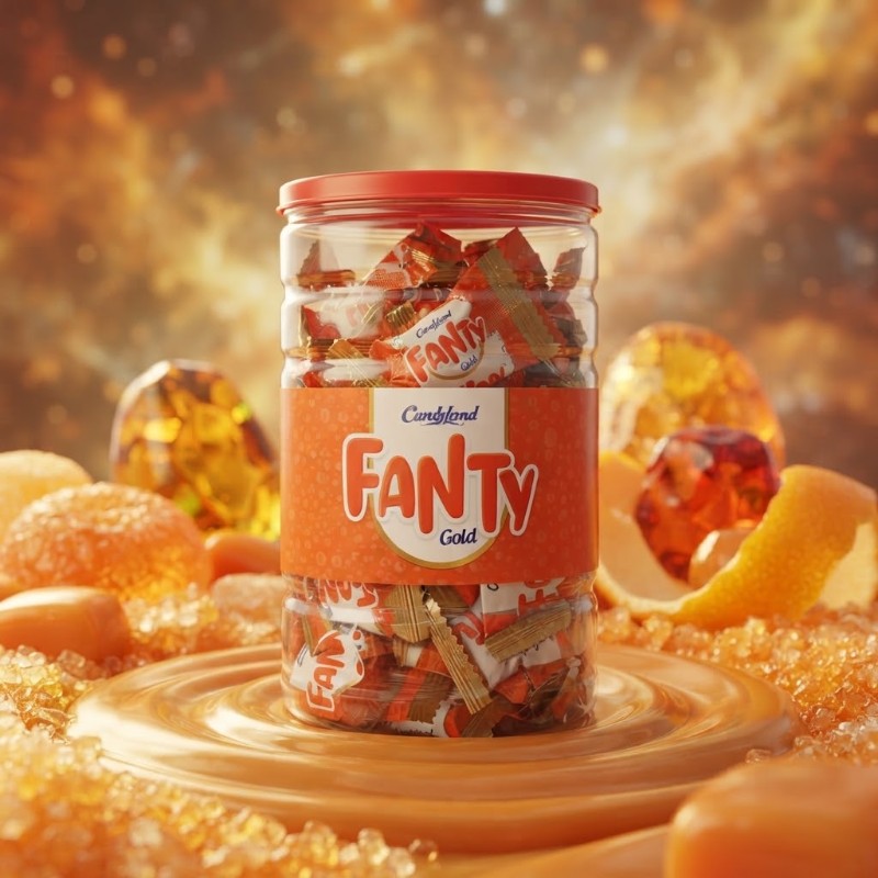 Candyland Fanty Gold Candy Jar | Sweet & Delicious Confectionery Party Treat Jar Pack