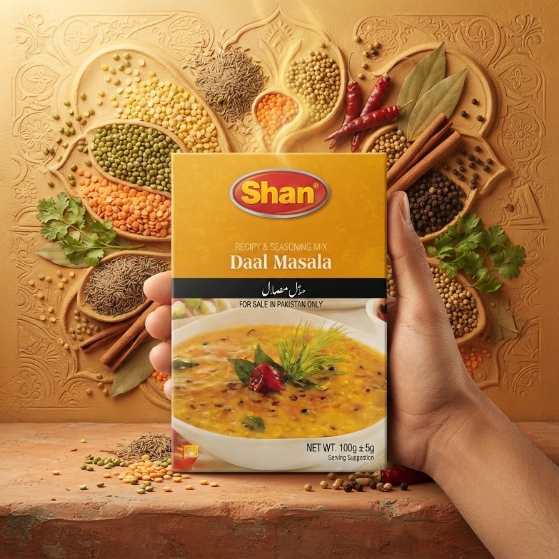 Shan Daal Masala Recipe & Seasoning Mix 100g | Authentic Pakistani Spices for Traditional Lentil Dishes