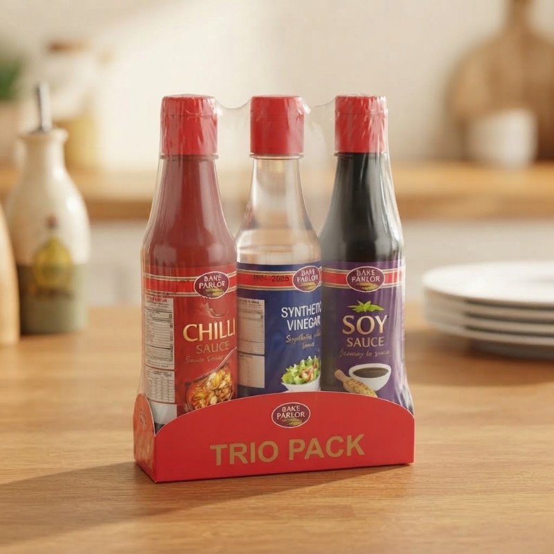 Bake Parlor Trio Pack - Chilli Sauce, Synthetic Vinegar & Soy Sauce