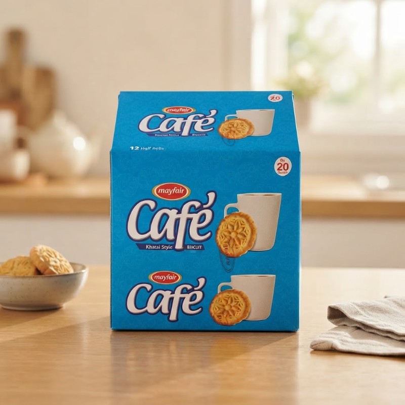 Mayfair Café Khatai Style Biscuits - Pack Box (12 Half Rolls / 20 Packs)
