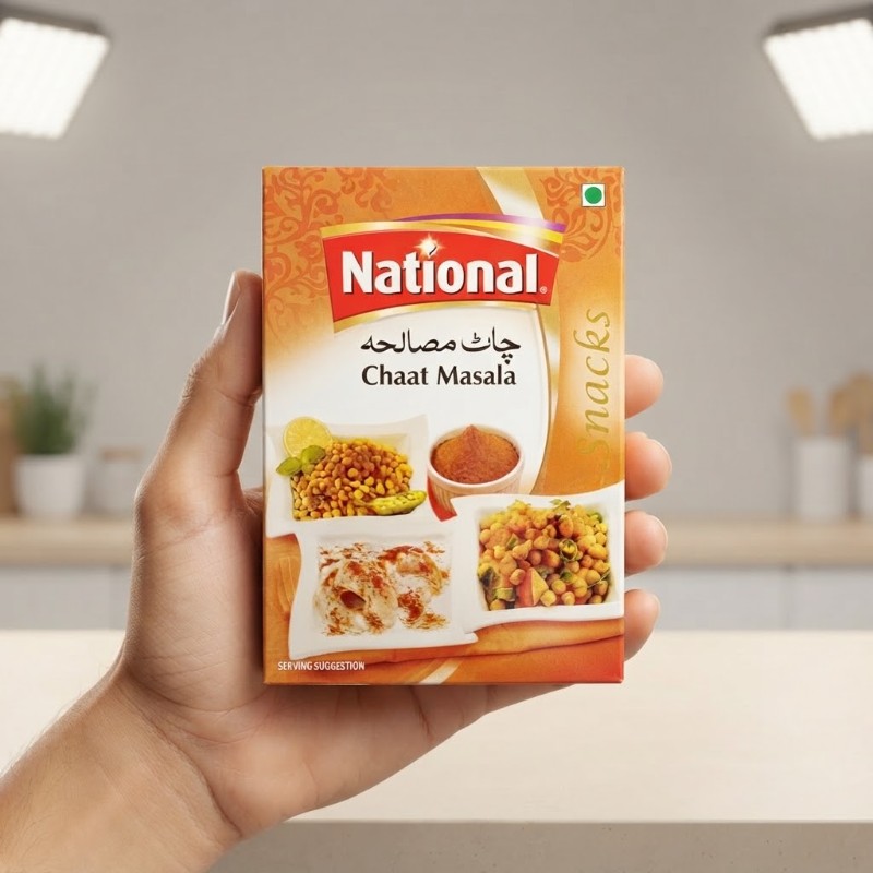 National Chaat Masala - Tangy & Zesty Spice Blend for Snacks, Fruits & Salads, 50g