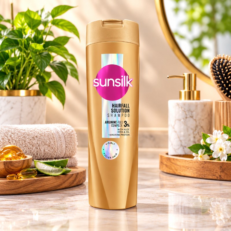 Sunsilk Hairfall Solution Shampoo Arginine-Full Complex 3% With Aloe Vera & Oil + Arginine Protein
