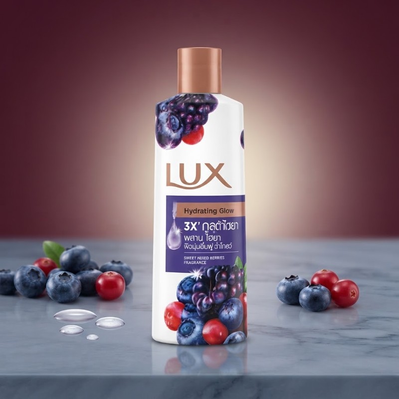 Lux Hydrating Glow Body Wash - Sweet Nuied Berries Fragrance