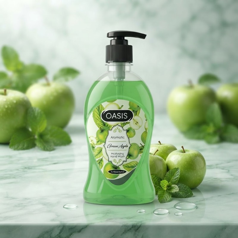 Oasis Aromatic Green Apple Moisturizing Hand Wash - Antibacterial Pump Bottle