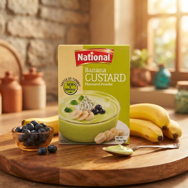 National Banana Custard Flavoured Powder - 120g