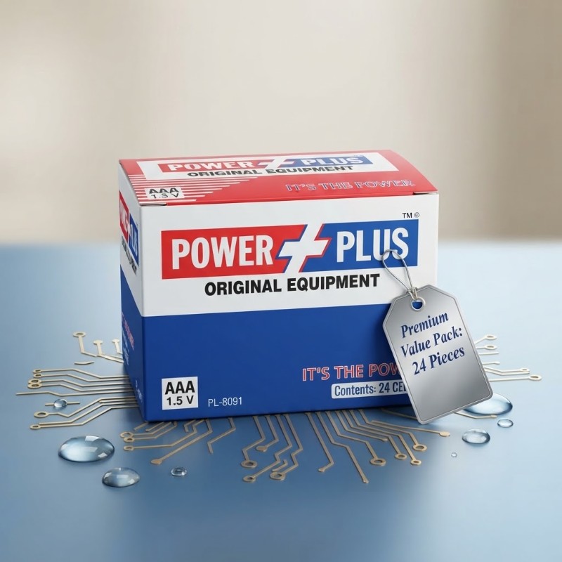 Power Plus AAA 1.5V Original Equipment Battery Box - Premium Value Pack 24 Pieces