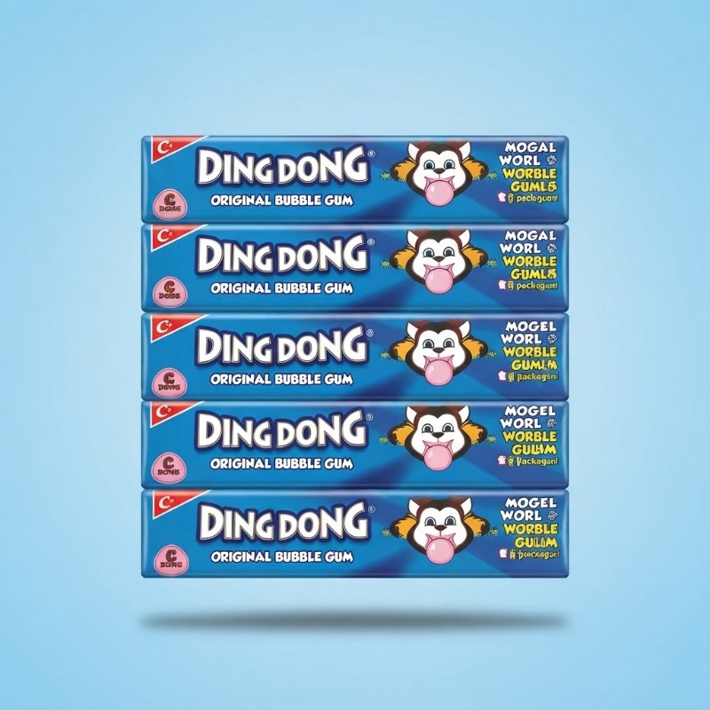 Ding Dong Original Bubble Gum - Multi-Pack Value Bundle