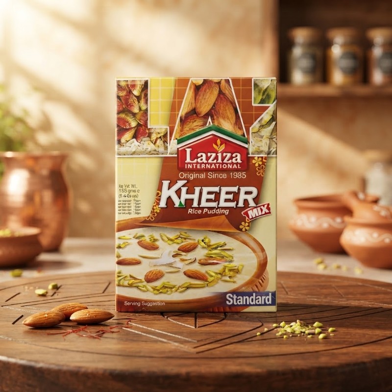 Laziza Kheer Mix Rice Pudding Standard - Traditional Dessert Mix