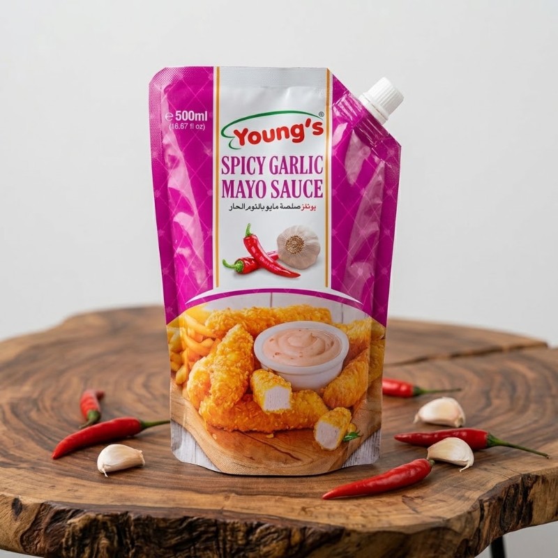 Young's Spicy Garlic Mayo Sauce - 500ml