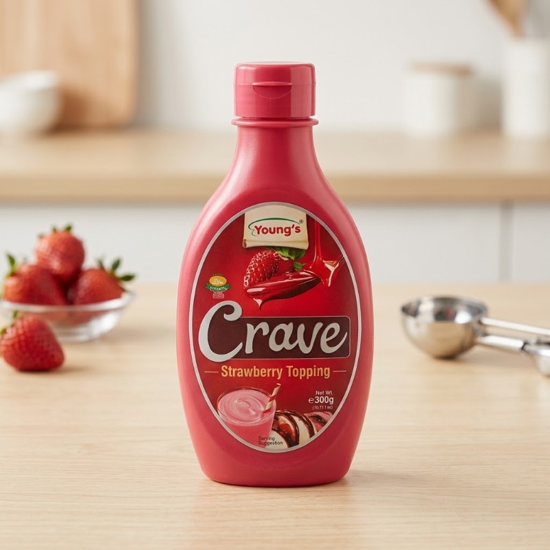 Young's Crave Strawberry Topping - 300g